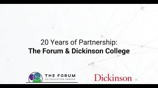 20 Years of Partnership: The Forum on Education Abroad & Dickinson College