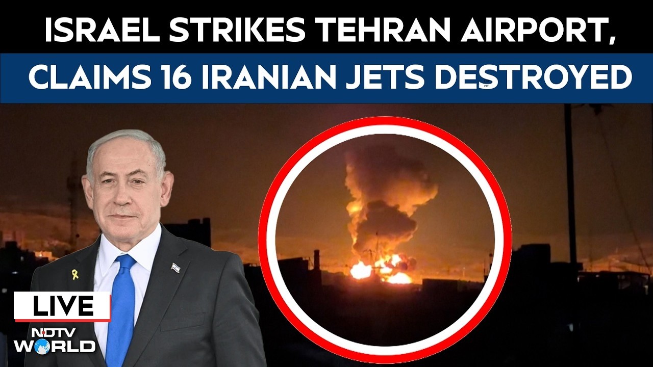 Israel Attacks Iran LIVE | Israel Strikes Tehran Airport | Netanyahu Warns Iran | Trump Slams Iran