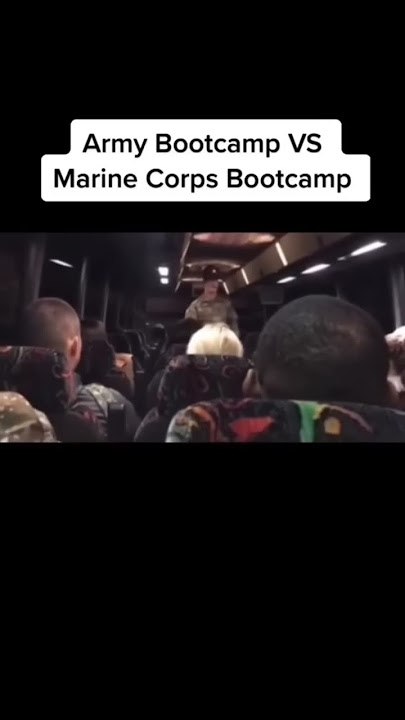 Bus ride to Bootcamp: ARMY VS. MARINES 🇺🇸 #military