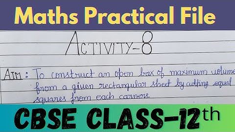 To Construct an Open Box of Maximum Volume from a given Rectangular Sheet by Cutting Equal Squares