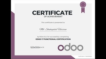 Odoo 17 Functional Certification