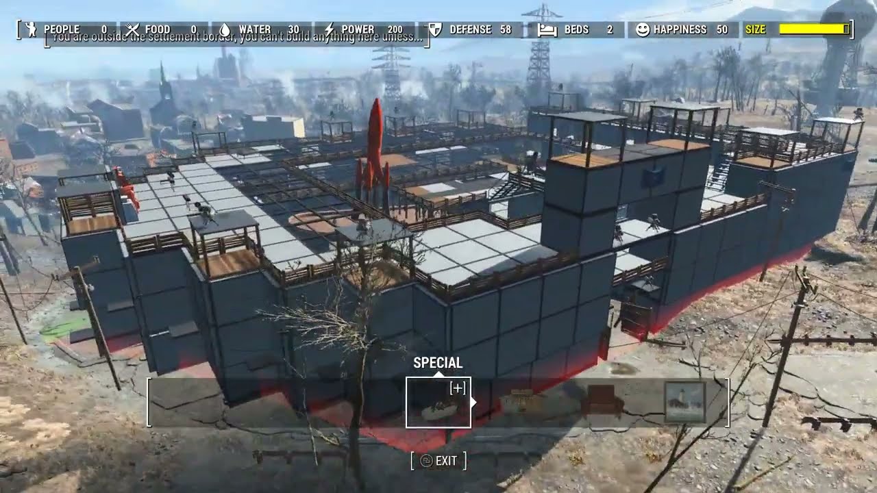 Fallout 4 - Transfer Blueprints - Minute Man Fort Red Rocket