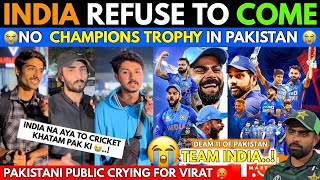 No Champions Trophy 2025 in Pakistan😱| India Refuse to Come..! Pak Media Crying😭