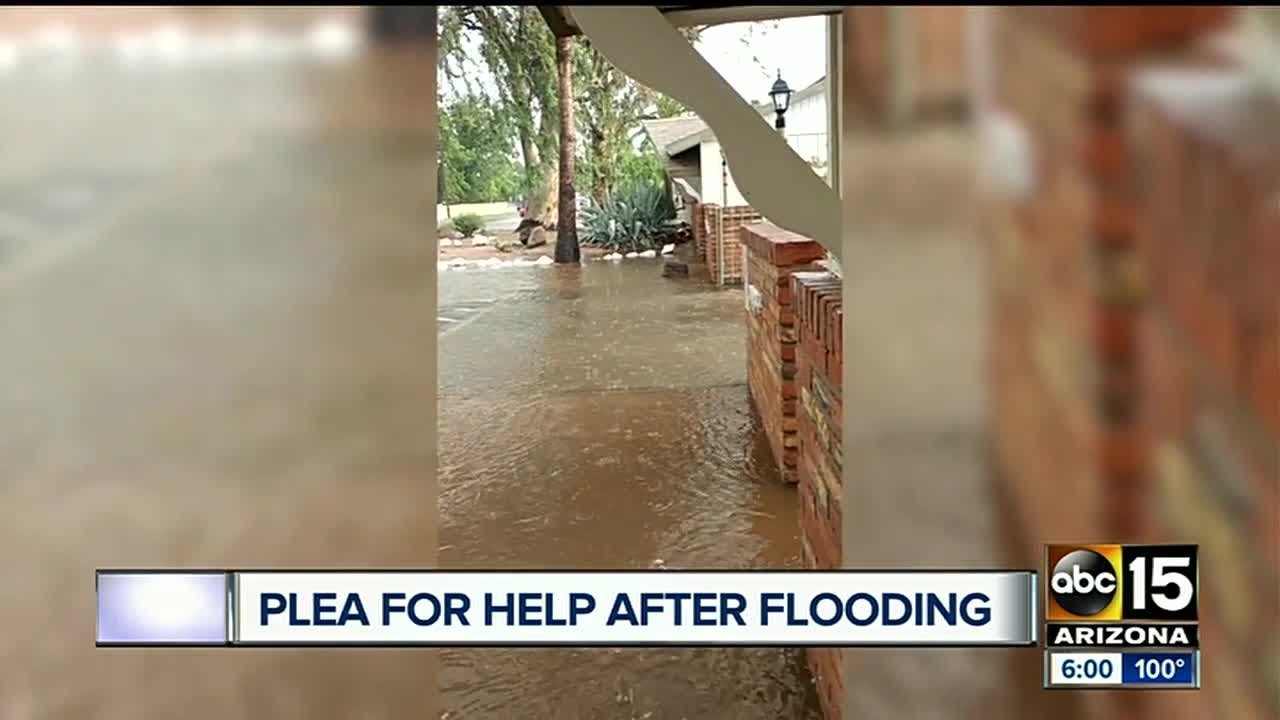 Clean-up underway after monsoon storm hits Valley apartment - YouTube