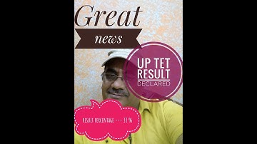 Great news|| UP TET Result Declared || 33 %result || latest updates 2018