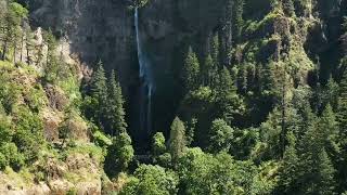 beautiful drone footage😍 #vlog #roadtrip #oregon #multnomahfalls #waterfall #fypシ #fyp #like #follow