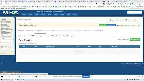 WHMCS Create Project, Task, Track Time, & Leave Message For Admin