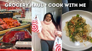 TARGET GROCERY HAUL | Healthy(ish) Grocery Shopping + Cook a Healthy Dinner With Me