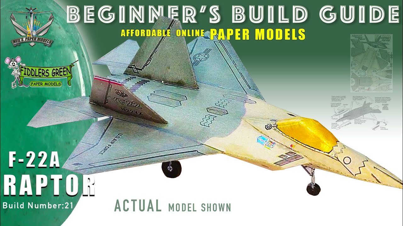 BEGINNERS GUIDE - HOW TO BUILD FIDDLERS GREEN MODEL YF-22A RAPTOR - YouTube