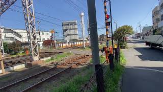 ［赤色のめでたい電車わなな！］南海加太線7400系普通車和歌山市行き　　南海本線紀ノ川〜和歌山市にて