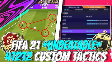 FIFA 21 *UNSTOPPABLE* 41212 BEST CUSTOM TACTICS/INSTRUCTIONS (UPDATED!) - FIFA 21 ULTIMATE TEAM