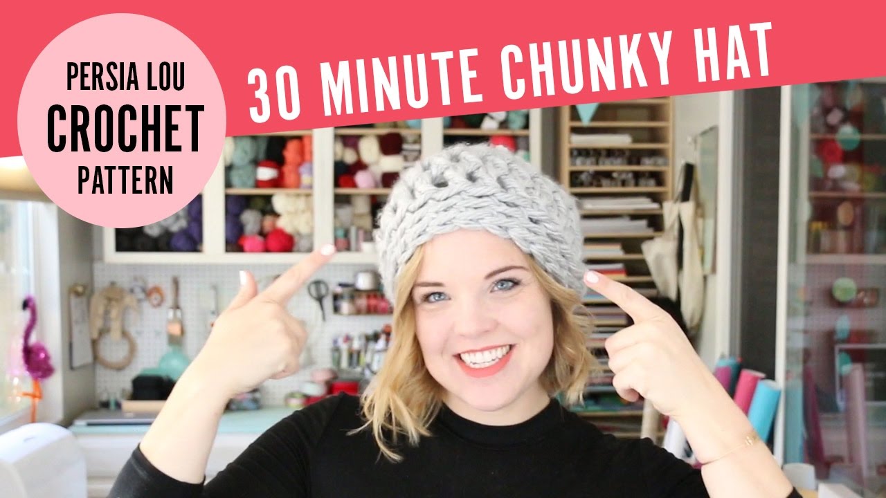 How to Crochet a Chunky Hat in 30 Minutes! Free Quick & Easy Crochet Pattern - YouTube