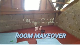 SMALL ROOM MAKEOVER USING DIY ADHESIVE WALLPAPERS ON ROUGH WALL ❤ | Philippines | Maryjoy Crizaldo