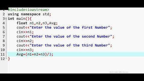 a c++ program that return the Average of three numbers