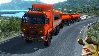 КАМАЗ 65221/6460+прицеп ОБЗОР Euro Truck Simulator 2 (v1.36.x)