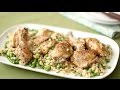 Garlic Chicken with Barley in the Slow Cooker