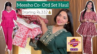 MEESHO Trendy Co- Ord Sets 😍 Haul Starting at Rs. 332 Only 💰❤️ || Latest Collection for Summers 💯