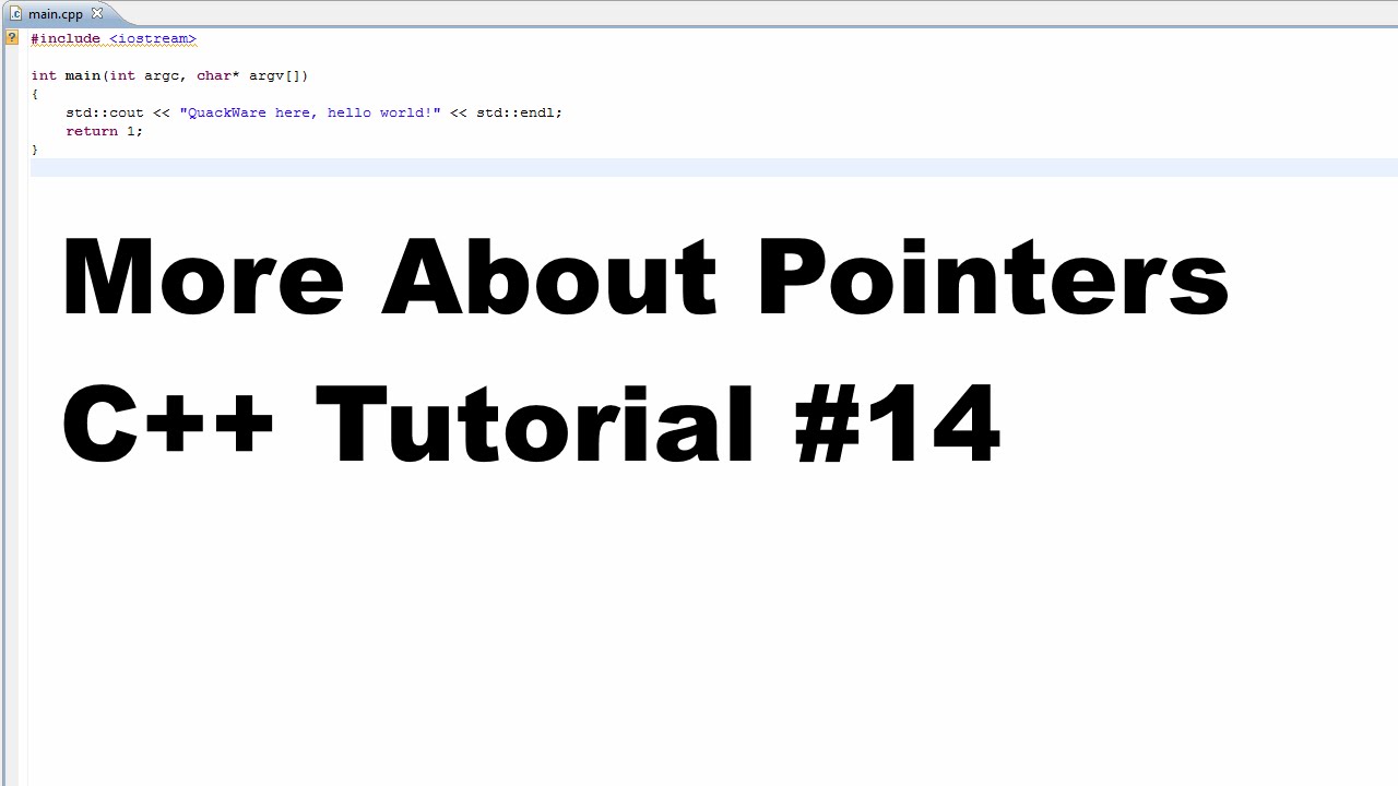More about Pointers - C++ Tutorial #14 - YouTube