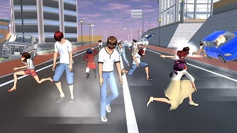 [Short Film] Zombie Apocalypse Escape | Sakura School Simulator