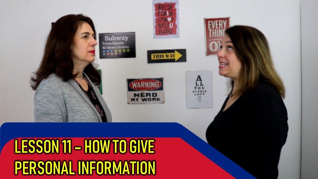 Lesson 11 How to Give Personal Information YouTube