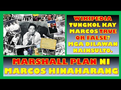 Marshall Plan ni Marcos hinaharang