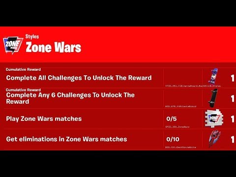 Fortnite Zone Wars Challenges New Styles Challenges Fortnite Season X Youtube