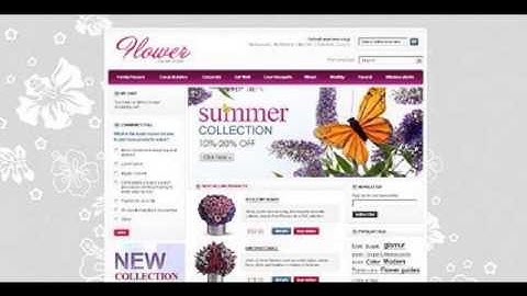 Preview White _ Grey Flower Shop Magento Theme by Di TMT