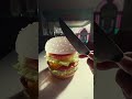 Too beautiful to eat! #Burger #funn #Eating #Glass #ASMR #Relaxing #Diner #shorts