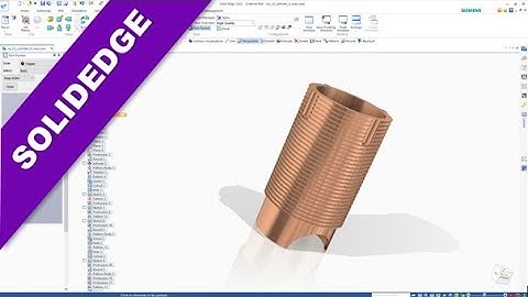 Zylinder - Cylinder (another way) - SolidEdge Training - Part Design