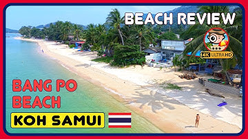 🇹🇭 Bang Po Beach KOH SAMUI (Quiet Peaceful Beach at the top of Samui) 4K Walking Tour/4K Beach Walk