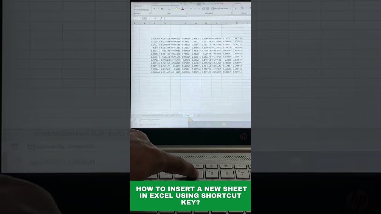 How To Insert A New Sheet In Excel Using Shortcut Key 