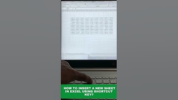How to insert a new sheet in Excel using shortcut key?