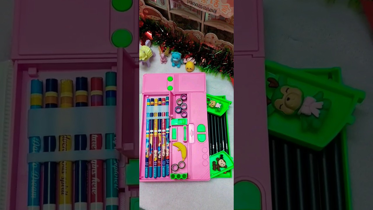90's mechanical pencil box unboxing and filling with cute stationeries # 90's # trending