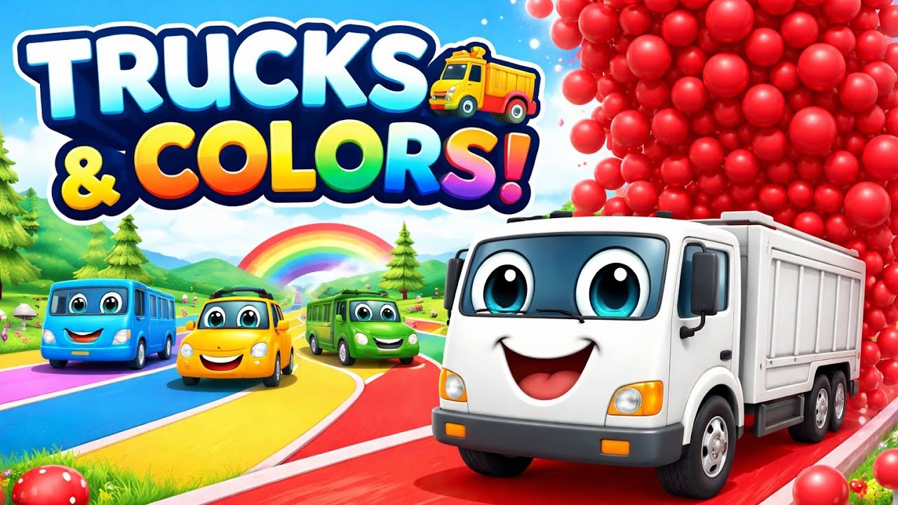 Trucks & Colors 🚛🌈 | Fun Learning Song for Toddlers - YouTube