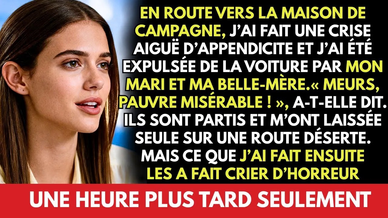 « Va te reposer là-bas, sous l’arbre, si tu as vraiment mal. » C’est la dernière phrase que mon mari m’a lancée avant de remonter dans la voiture avec ma belle-mère, me laissant pliée en deux sur...