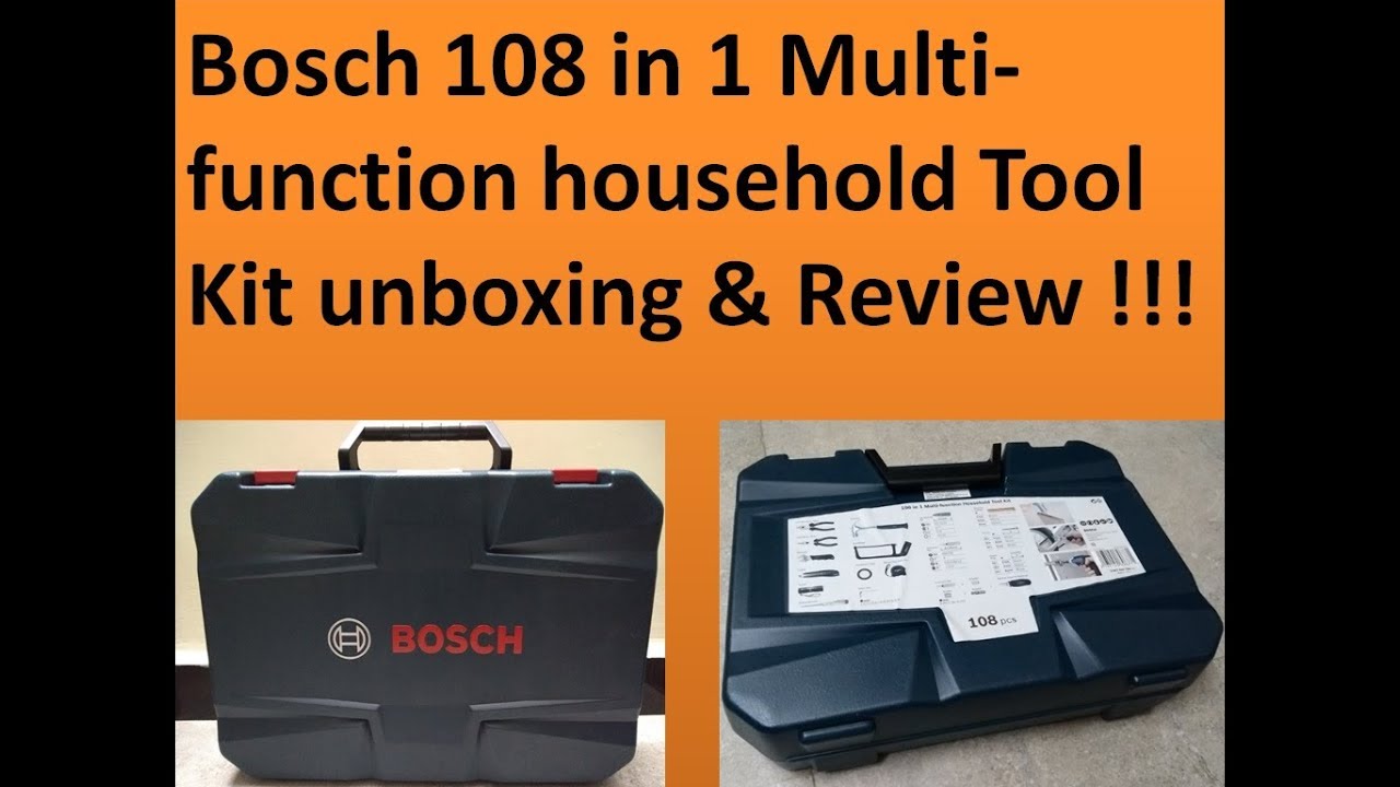 Bosch 108 In 1 Multi Function Household Tool Kit Unboxing Review