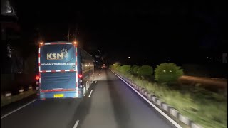 VOLVO bus CHASING SCANIA multi axle at full SPEED 120 km/h | DANGEROUS overtaking & driving