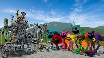 ALL SMILING CRITTERS GIANT FORMS VS ALL ZOONOMALY MONSTERS In Garry