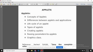 Sample Video Applets