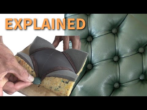 How to diamond button tufting is shaped EXPLAINED -- Basic Tufting/Capitoné in leather for beginners