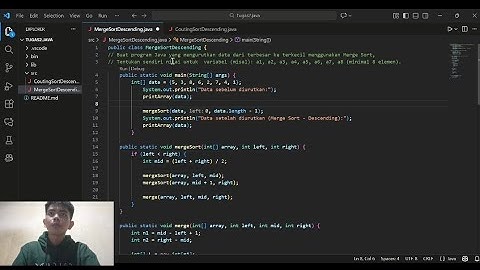 Tugas 2 Struktur Data | Praktek Merge Sort dan Counting Sort