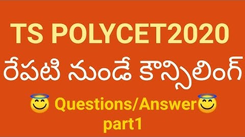Ts polycet 2020 councilling date and latest update