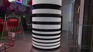Creative Column with Flexible LED Screens