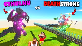 CTHULHU vs PINCHAN DEATHSTROKE in Animal Revolt Battle Simulator with CHOP and SHINCHAN