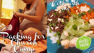 PACKING FOR CHURCH CAMP| PACK & COOK WITH ME| DITL PREGNANT MOM OF 2