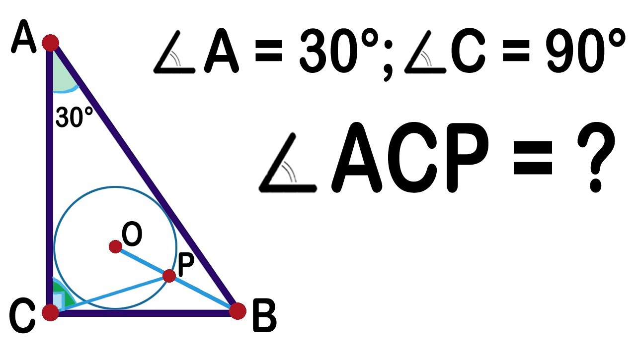 What is the measure of angle ACP? ABC - a right triangle. Geometry ...
