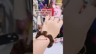 Quick and Easy Crochet Scrunchie #crochet #shortvideos #diy