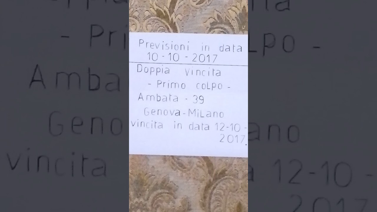 Doppia vincita al lotto 2 ambate 1 colpo