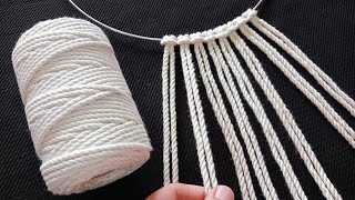 Macrame - Diy simple Wall Hanging - Easy Macrame Pattern Tutorial