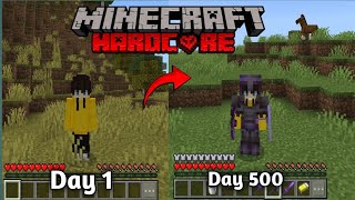 Minecraft Hardcore, Day 1 to Day 500| Minecraft Hardcore world challenge Day 1 to Day 500|part,1
